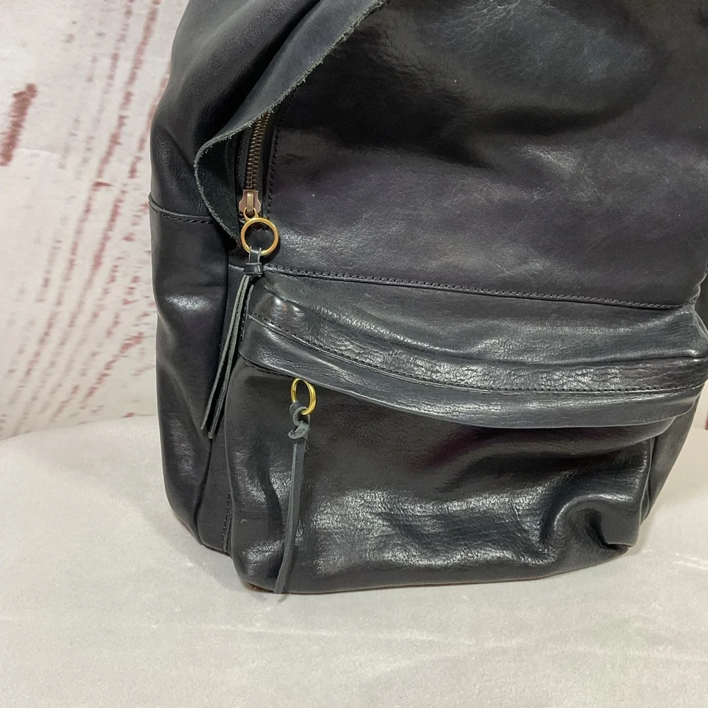 Madewell The Lorimer Backpack Black Italian Leather Minimalist Academia Preppy‎